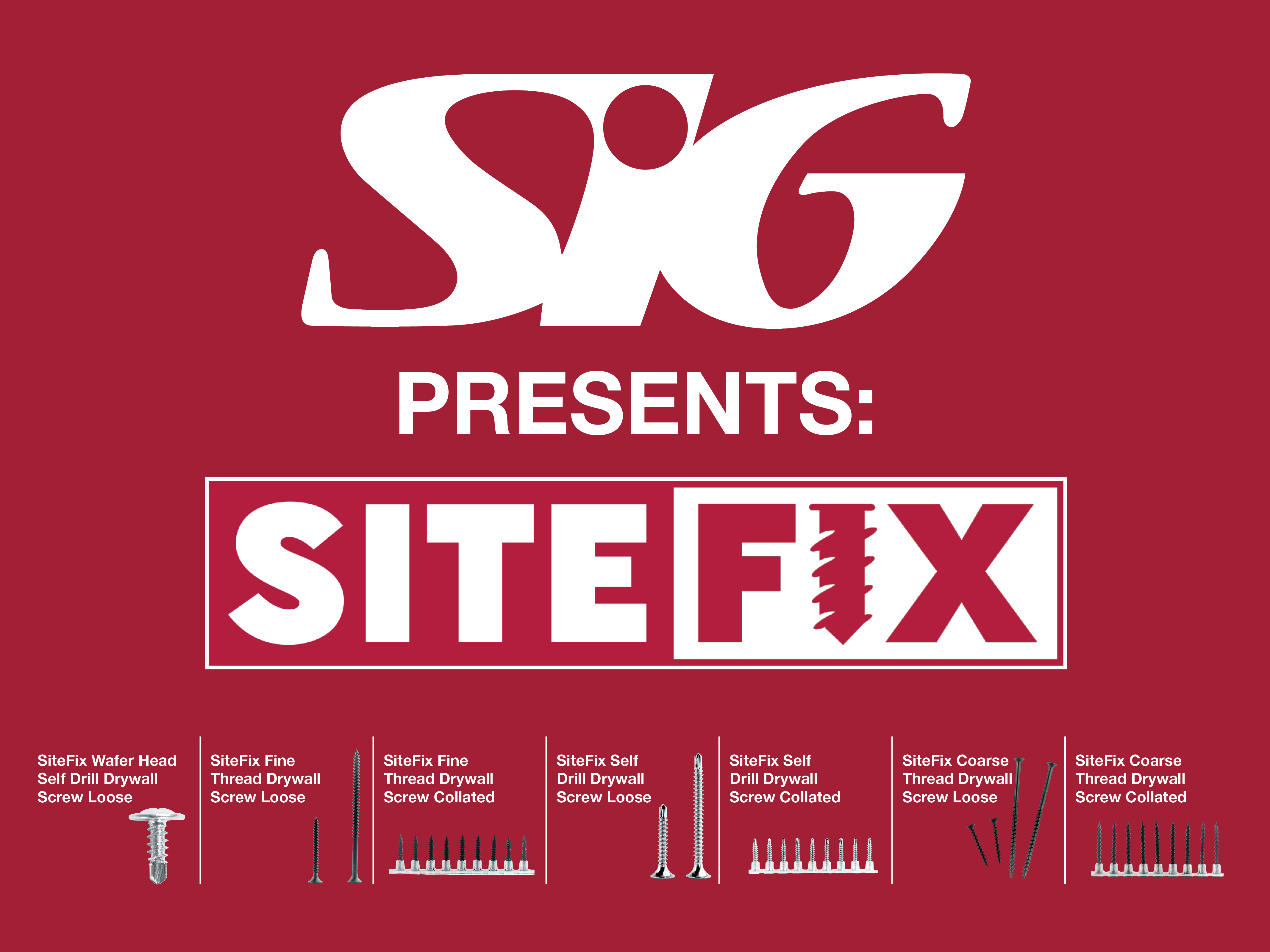 SIG Introduces New SiteFix Drywall Screw Range